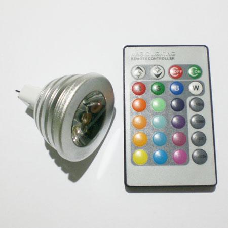 Foco led 16 colores a control remoto 12V